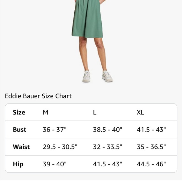 NWT Eddie Bauer Aster 7 Days crossover dark  seafoam green Dress Large L pockets - Picture 5 of 12